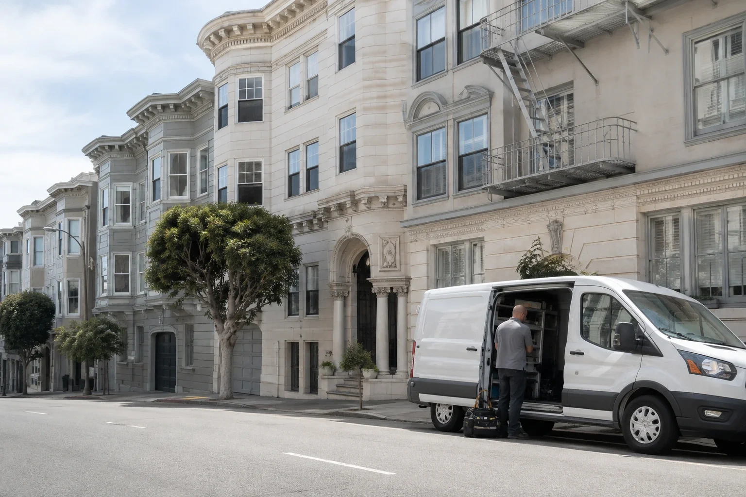 Illustrative locksmith scene